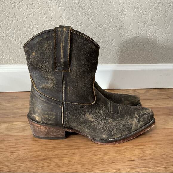 ROPER WOMENS LEATHER ANKLE BOOT SANDED BROWN Size 5.5 - Picture 1 of 9